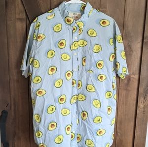 🥑Men's Avocado print button down shirt🥑